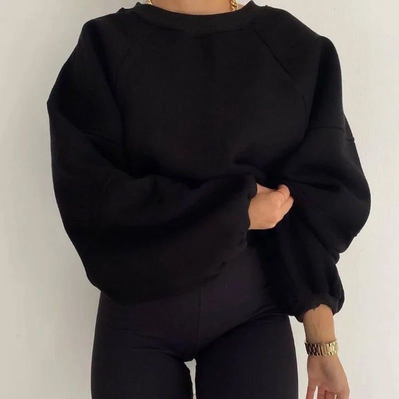 Women's loose round neck long sleeve sweater - Nalani - UK Fashion Clothing and Decor