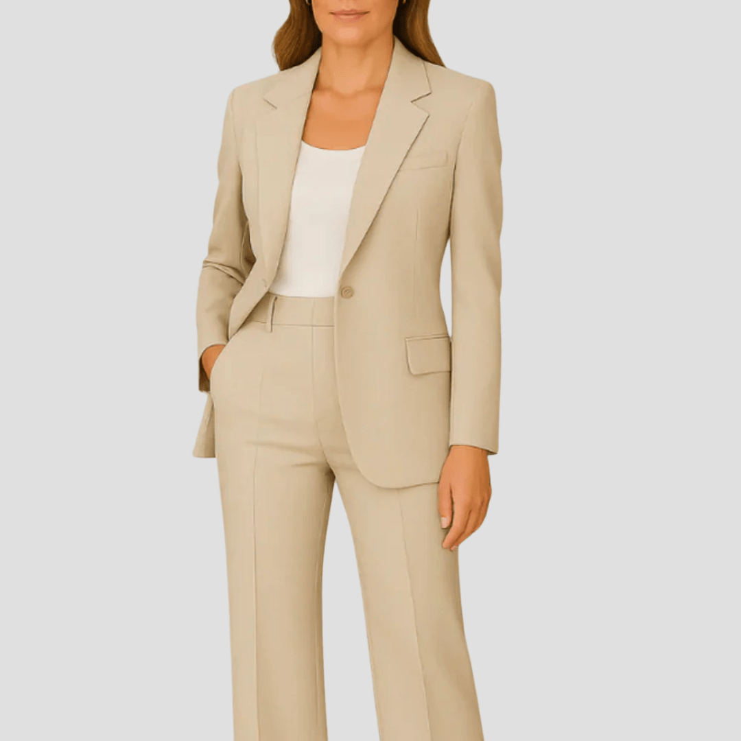 Women's Pant Suit - 2-Piece Blazer and Trousers Set - Nalani - Fashion Clothing and Decor
