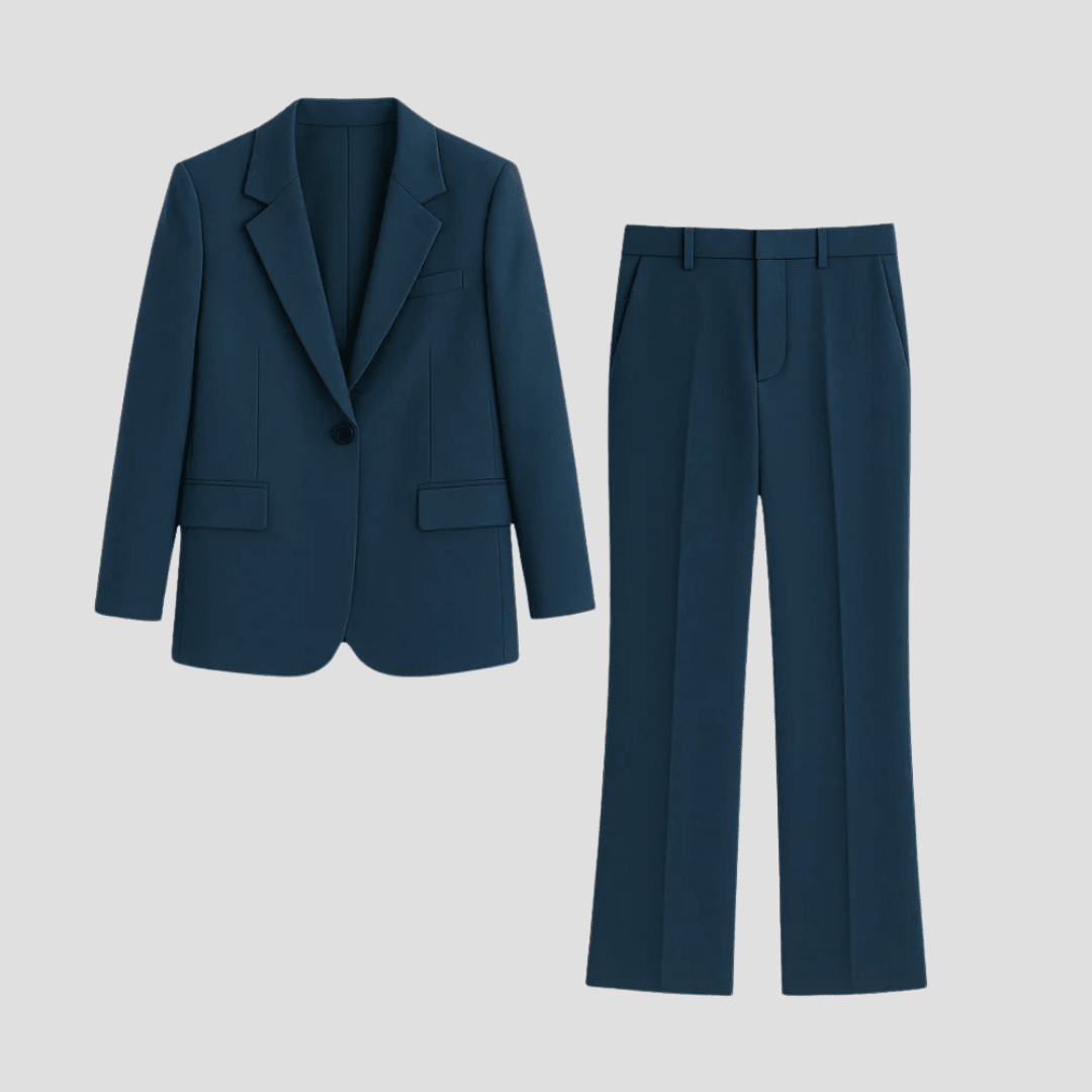 Women's Pant Suit - 2-Piece Blazer and Trousers Set - Nalani - Fashion Clothing and Decor