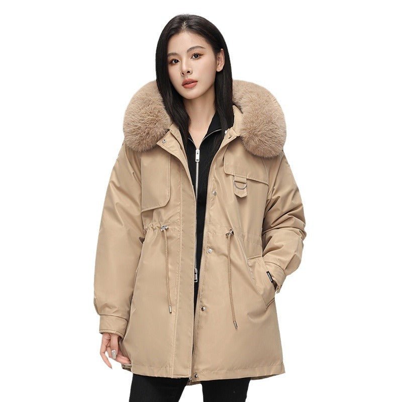 Women’s Parka Winter Jacket – Oversized Fit – Faux Fur Hood – Mid Length – Weather Resistant - Nalani - UK Fashion Clothing and Decor