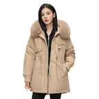 Women’s Parka Winter Jacket – Oversized Fit – Faux Fur Hood – Mid Length – Weather Resistant - Nalani - UK Fashion Clothing and Decor