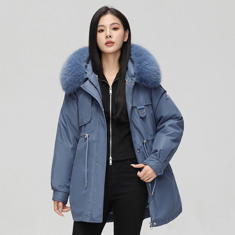 Women’s Parka Winter Jacket – Oversized Fit – Faux Fur Hood – Mid Length – Weather Resistant - Nalani - UK Fashion Clothing and Decor
