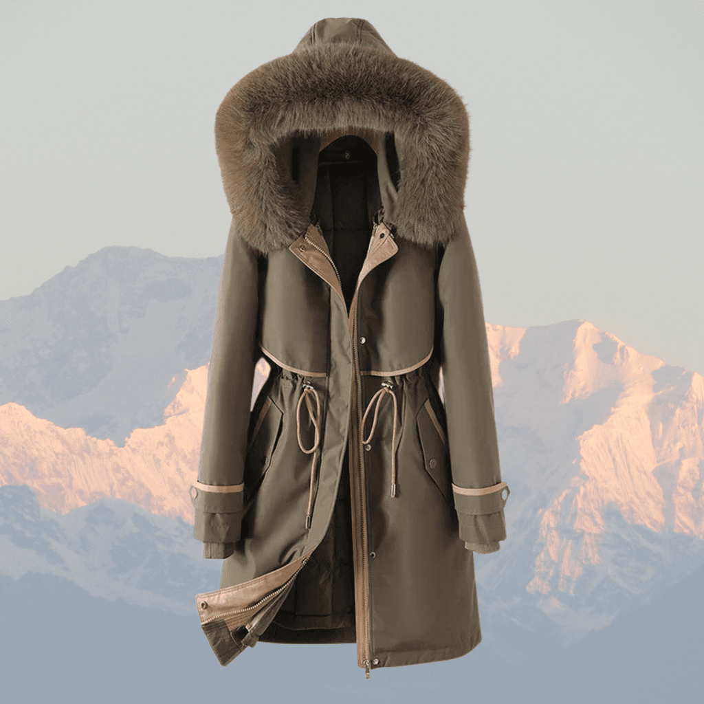 Women’s Parka Winter Jacket – Quilted Lining – Faux Fur Hood – Adjustable Waist – Zip Closure - Nalani - UK Fashion Clothing and Decor