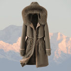 Women’s Parka Winter Jacket – Quilted Lining – Faux Fur Hood – Adjustable Waist – Zip Closure - Nalani - UK Fashion Clothing and Decor