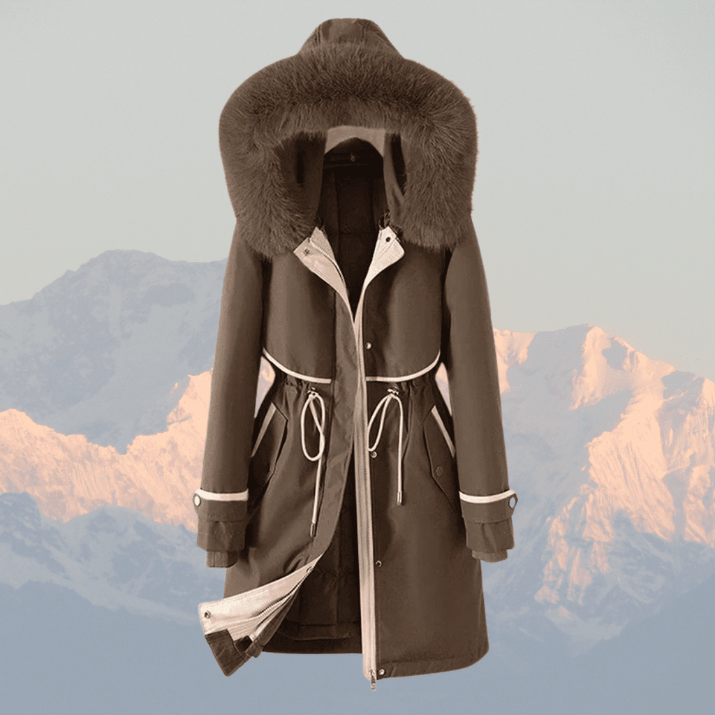 Women’s Parka Winter Jacket – Quilted Lining – Faux Fur Hood – Adjustable Waist – Zip Closure - Nalani - UK Fashion Clothing and Decor