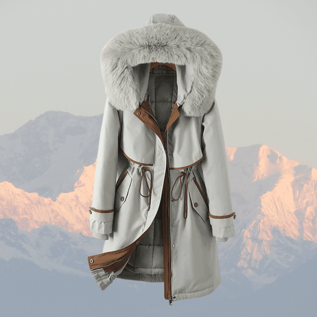 Women’s Parka Winter Jacket – Quilted Lining – Faux Fur Hood – Adjustable Waist – Zip Closure - Nalani - UK Fashion Clothing and Decor