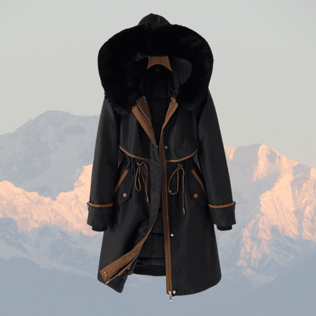 Women’s Parka Winter Jacket – Quilted Lining – Faux Fur Hood – Adjustable Waist – Zip Closure - Nalani - UK Fashion Clothing and Decor