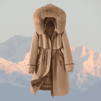Women’s Parka Winter Jacket – Quilted Lining – Faux Fur Hood – Adjustable Waist – Zip Closure - Nalani - UK Fashion Clothing and Decor