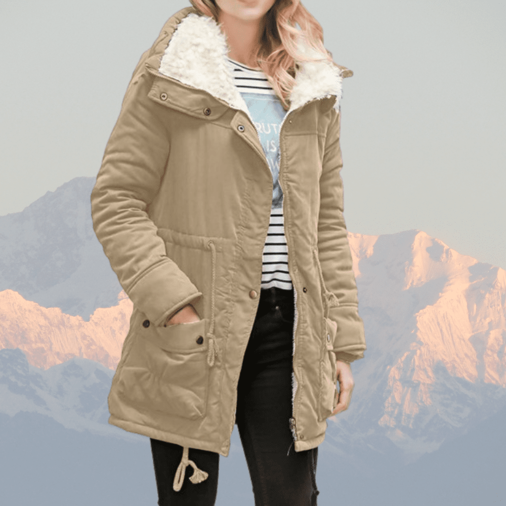 Women’s Parka Winter Jacket – Water - Resistant – Plush Lined – Hooded – Adjustable Waist – Mid - Length - Nalani - UK Fashion Clothing and Decor