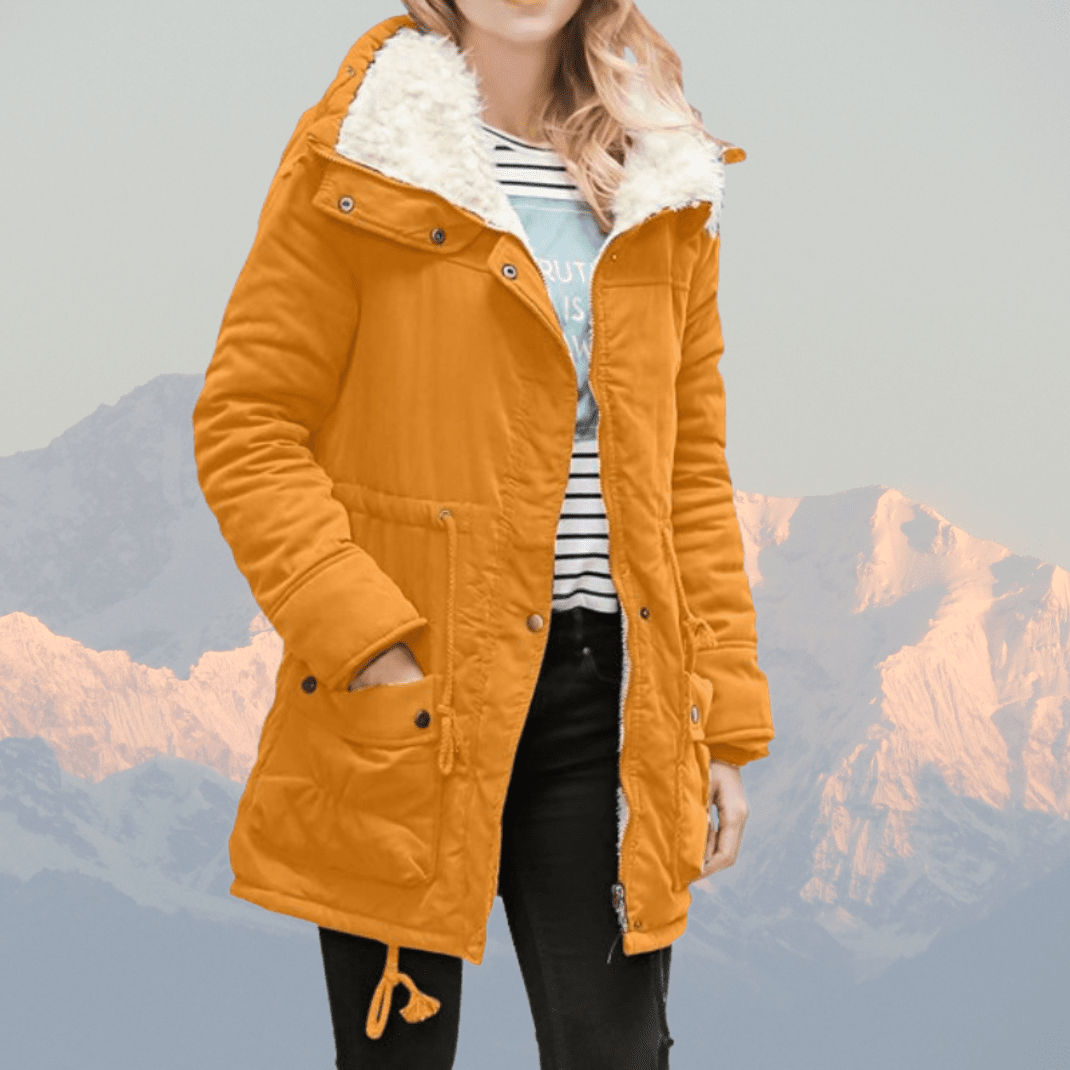 Women’s Parka Winter Jacket – Water - Resistant – Plush Lined – Hooded – Adjustable Waist – Mid - Length - Nalani - UK Fashion Clothing and Decor