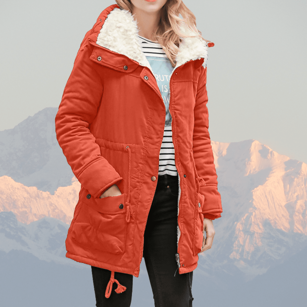 Women’s Parka Winter Jacket – Water - Resistant – Plush Lined – Hooded – Adjustable Waist – Mid - Length - Nalani - UK Fashion Clothing and Decor