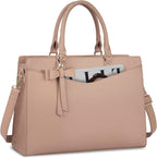 Women’s PU Leather Laptop Tote Bag - Waterproof 15.6 Inch Work Shoulder Bag - Nalani - Fashion Clothing and Decor