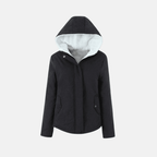 Womens Quilted Hooded Jacket With Plush Fleece Lining Snap Front - Nalani - UK Fashion Clothing and Decor