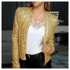 Women's Sequin Zip - Up Blazer | Short - Nalani - Fashion Clothing and Decor