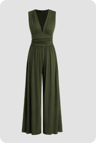 Womens Sleeveless Jumpsuit Flattering Fit For Effortless Elegance - Nalani - UK and AUS Fashion Clothing and Decor