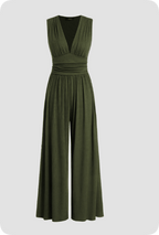 Womens Sleeveless Jumpsuit Flattering Fit For Effortless Elegance - Nalani - UK and AUS Fashion Clothing and Decor