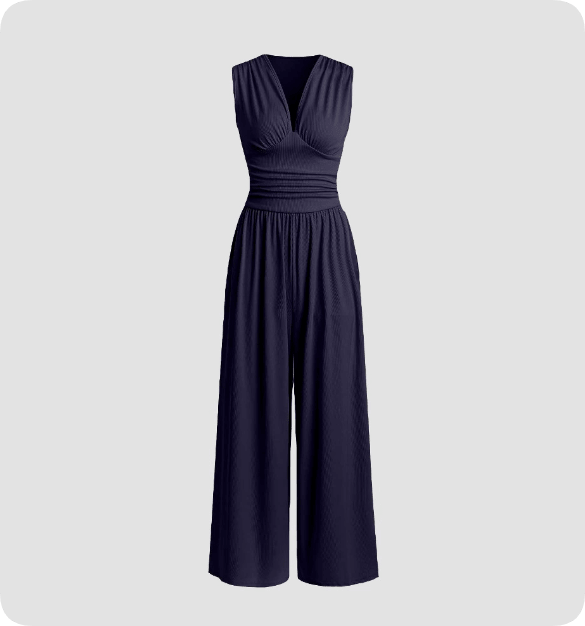 Womens Sleeveless Jumpsuit Flattering Fit For Effortless Elegance - Nalani - UK and AUS Fashion Clothing and Decor