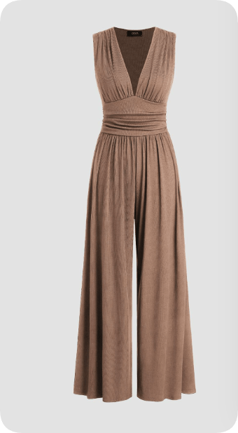 Womens Sleeveless Jumpsuit Flattering Fit For Effortless Elegance - Nalani - UK and AUS Fashion Clothing and Decor