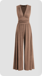Womens Sleeveless Jumpsuit Flattering Fit For Effortless Elegance - Nalani - UK and AUS Fashion Clothing and Decor