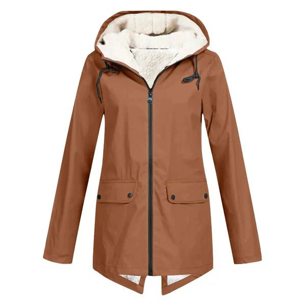 Women’s Trench Coat – Waterproof – Fleece Lined – Hooded – Tailored Fit – Mid Length - Nalani - UK Fashion Clothing and Decor