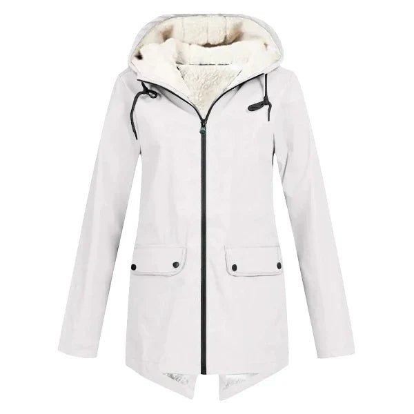 Women’s Trench Coat – Waterproof – Fleece Lined – Hooded – Tailored Fit – Mid Length - Nalani - UK Fashion Clothing and Decor