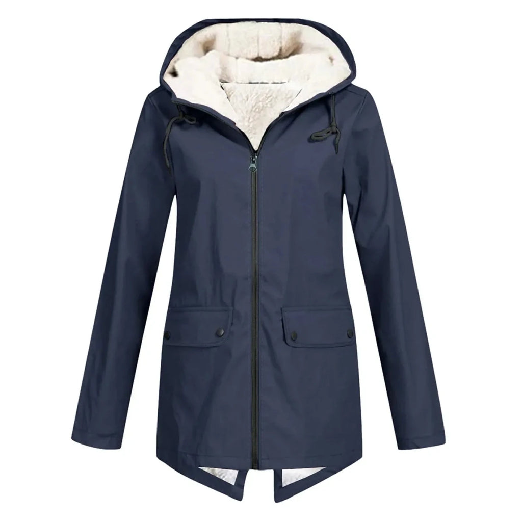 Women’s Trench Coat – Waterproof – Fleece Lined – Hooded – Tailored Fit – Mid Length - Nalani - UK Fashion Clothing and Decor