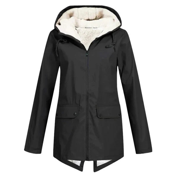 Women’s Trench Coat – Waterproof – Fleece Lined – Hooded – Tailored Fit – Mid Length - Nalani - UK Fashion Clothing and Decor