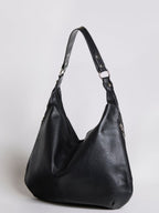 Women’s Vegan Leather Hobo Handbag - Large Shoulder Bag with Zip Pockets - Nalani - Fashion Clothing and Decor