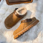 Women's Warm Clogs – Fleece Lined Winter Slippers & Mules with Soft Lining, Brown, EU 35–43 – Isana - Nalani - Fashion Clothing and Decor