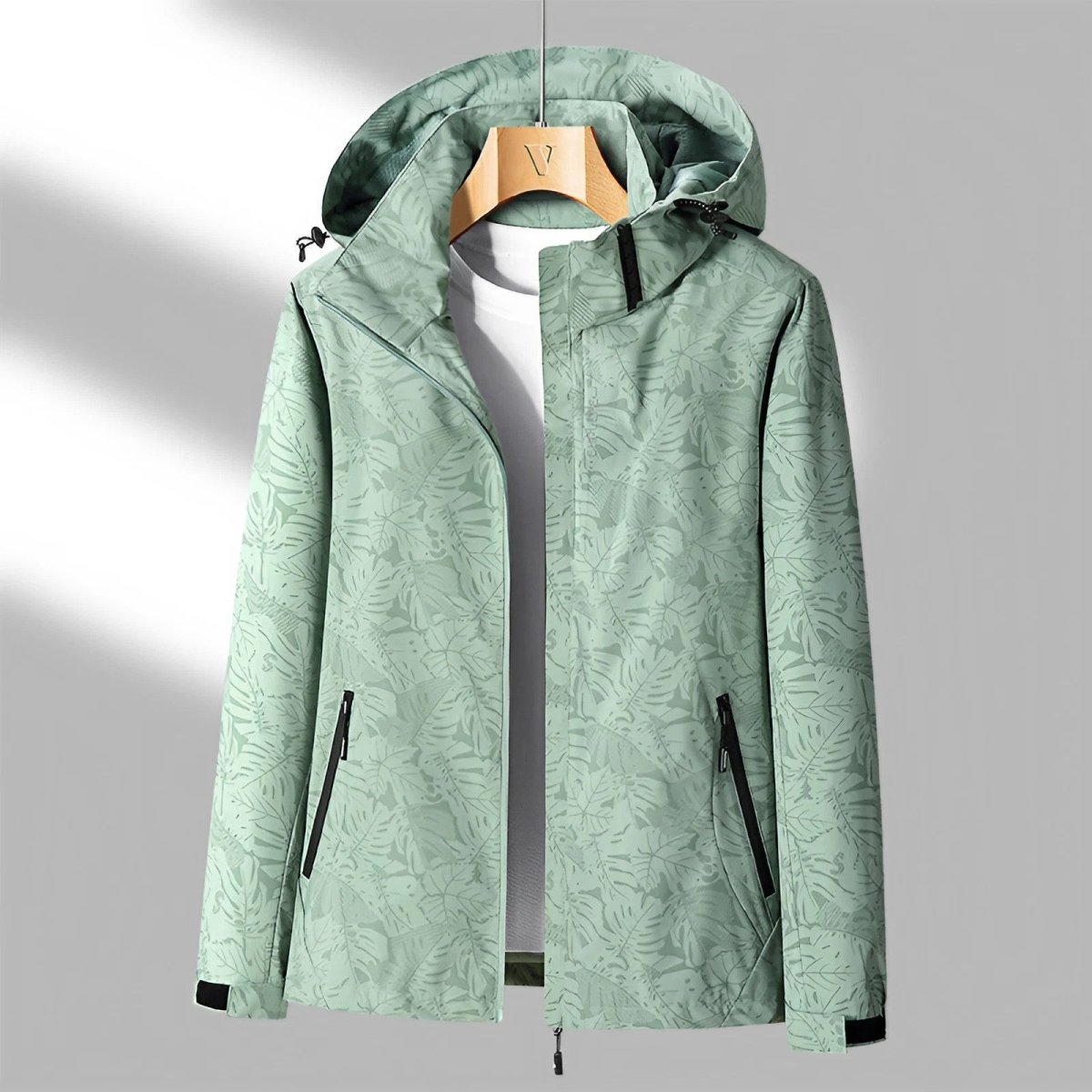 Women’s Waterproof Jacket – Lightweight Wind - Resistant – Adjustable Hood – Zip Pockets - Nalani - UK Fashion Clothing and Decor