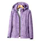 Women’s Waterproof Jacket – Lightweight Wind - Resistant – Adjustable Hood – Zip Pockets - Nalani - UK Fashion Clothing and Decor