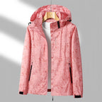 Women’s Waterproof Jacket – Lightweight Wind - Resistant – Adjustable Hood – Zip Pockets - Nalani - UK Fashion Clothing and Decor