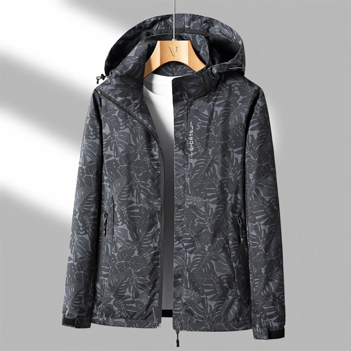 Women’s Waterproof Jacket – Lightweight Wind - Resistant – Adjustable Hood – Zip Pockets - Nalani - UK Fashion Clothing and Decor