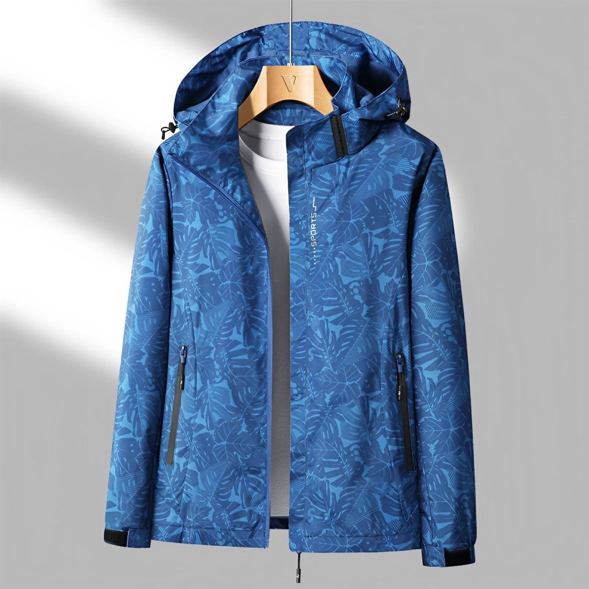 Women’s Waterproof Jacket – Lightweight Wind - Resistant – Adjustable Hood – Zip Pockets - Nalani - UK Fashion Clothing and Decor