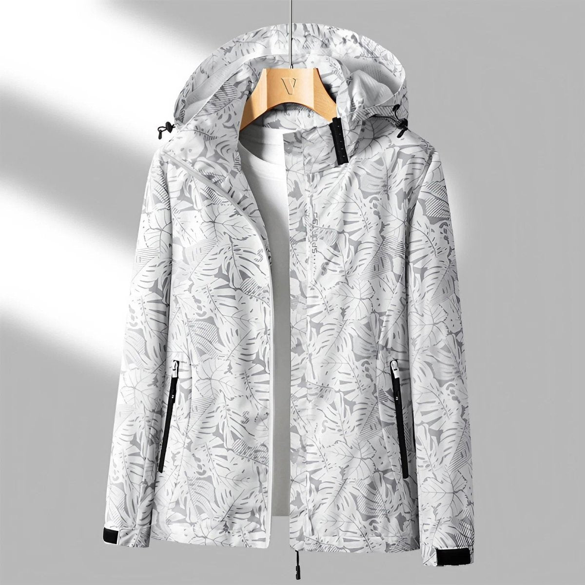 Women’s Waterproof Jacket – Lightweight Wind - Resistant – Adjustable Hood – Zip Pockets - Nalani - UK Fashion Clothing and Decor