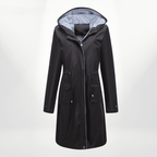Women's waterproof over knee trench coat - Nalani - UK Fashion Clothing and Decor