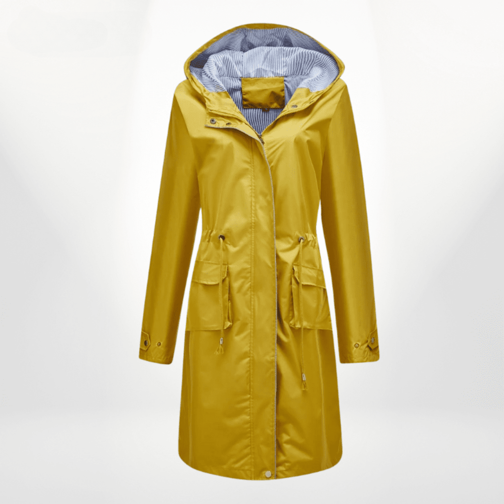 Women's waterproof over knee trench coat - Nalani - UK Fashion Clothing and Decor