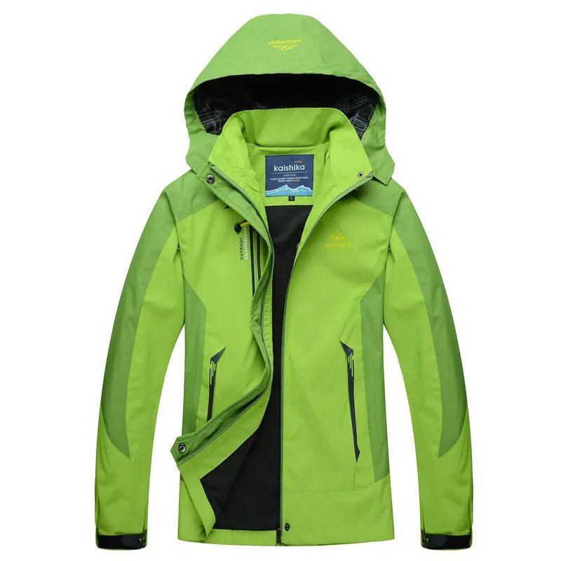 Womens Waterproof Rain Jacket Hooded With Zippered Pockets - Nalani - UK Fashion Clothing and Decor