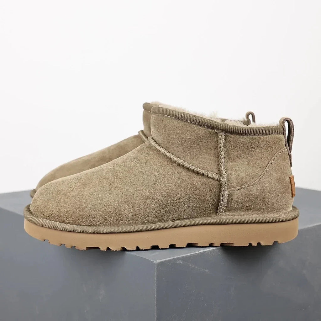 Women's Winter Ankle Boots With Fur Lining And Black Platform - Nalani - UK Fashion Clothing and Decor