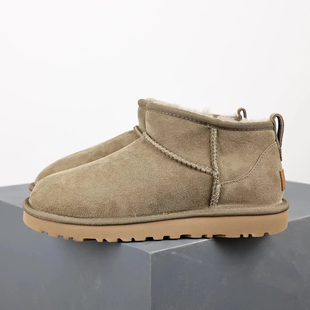 Women's Winter Ankle Boots With Fur Lining And Black Platform - Nalani - UK Fashion Clothing and Decor