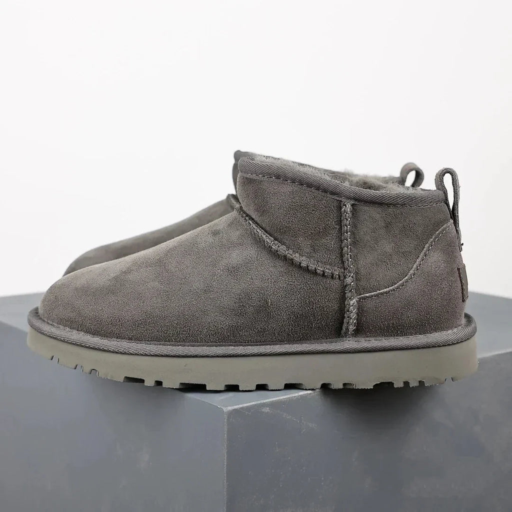Women's Winter Ankle Boots With Fur Lining And Black Platform - Nalani - UK Fashion Clothing and Decor