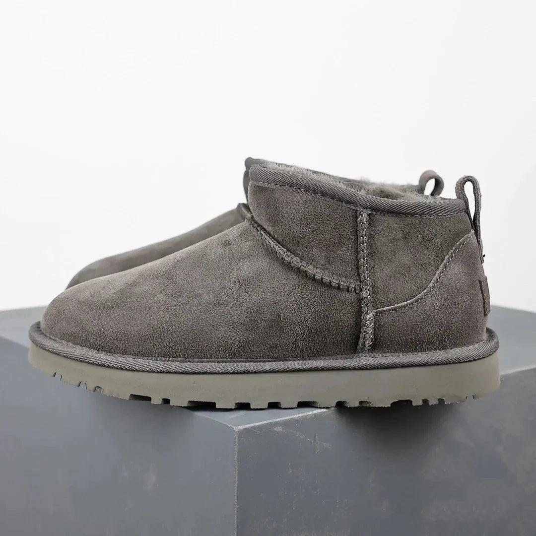 Women's Winter Ankle Boots With Fur Lining And Black Platform - Nalani - UK Fashion Clothing and Decor