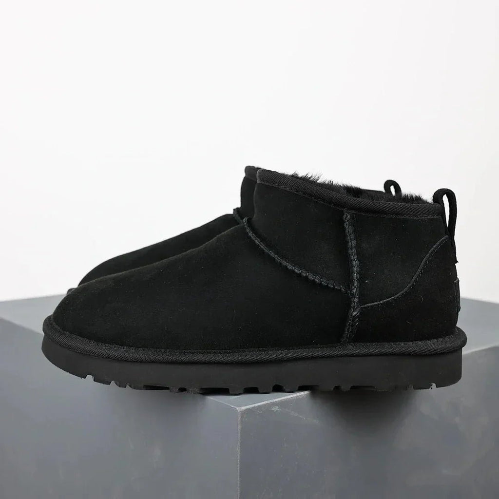 Women's Winter Ankle Boots With Fur Lining And Black Platform - Nalani - UK Fashion Clothing and Decor