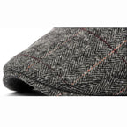 Wool Beret Hat Retro Plaid Pattern For Men Warm Winter - Nalani - UK Fashion Clothing and Decor