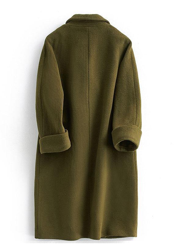 Woolen Long Winter Coat Double Breasted Plus Size Style - Nalani - UK Fashion Clothing and Decor