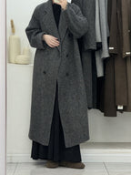 Woolen Long Winter Coat Double Breasted Plus Size Style - Nalani - UK Fashion Clothing and Decor