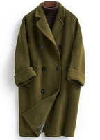 Woolen Long Winter Coat Double Breasted Plus Size Style - Nalani - UK Fashion Clothing and Decor