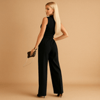 Wrap Jumpsuit With Tailored Bodice And Wide Leg For Formal Wear - Nalani - UK and AUS Fashion Clothing and Decor