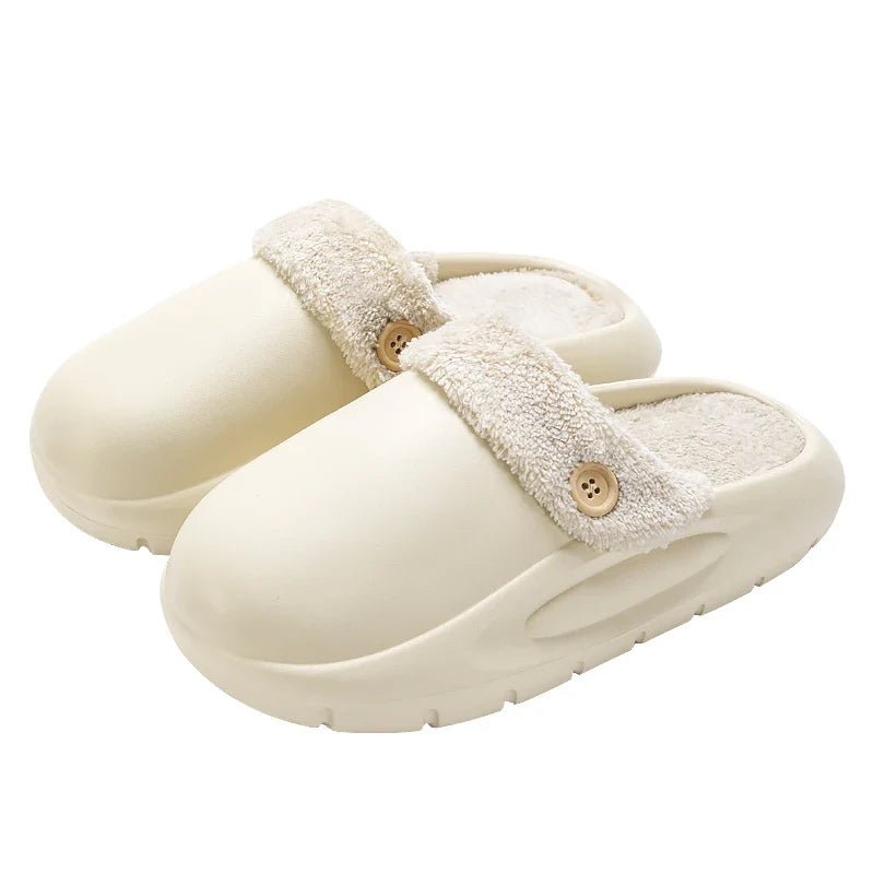 Zahara | Waterproof Winter Plush Slippers for Women & Men - Warm Thermal House Shoes with Detachable Fleece Lining & Anti-Slip Rubber Sole - Nalani - Fashion Clothing and Decor