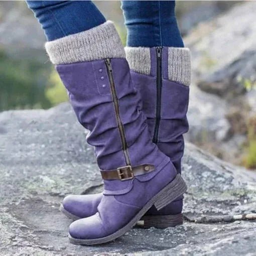 Zahara | Winter Boots for Women | Detail Knit Cuff - Nalani - Fashion Clothing and Decor